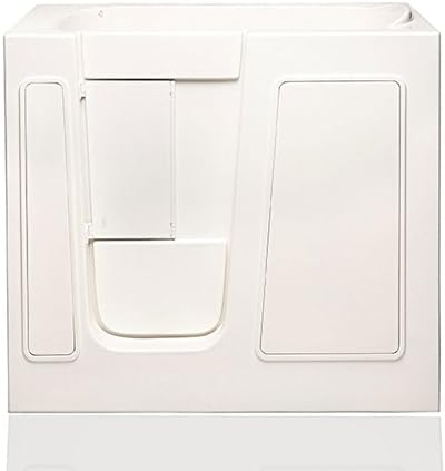 American Tubs CARE2645 26" x 45" Air Massage Soaker Walk-in Bathtub - Right Drain (Biscuit)