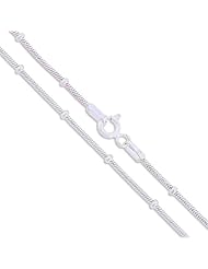 Sterling Silver Snake Chain 1.2mm w/ Soild 925 Italy Necklace w/ Ball Beads 24"
