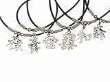 Sterling Silver and Leather Chinese Character Pendant
