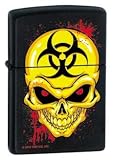 Zippo Biohazard Skull Black Matte Lighter, 1728