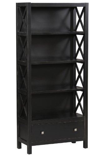 Anna Bookcase 72"hx32"w Antique Black