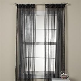 Set of 2 Champagne Bubbles Sheers, 108 in set, Black Silver
