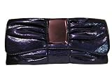 Claudia Canova Purple Metallic Jewel Clutch or Evening Bag Purse