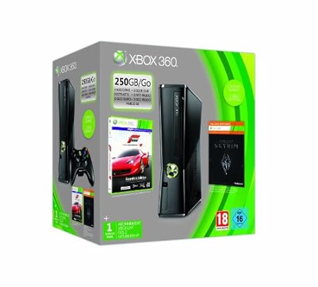 Xbox 360 - Consola 250 Gb + Forza 4 + Skyrim + Live 1 Mes