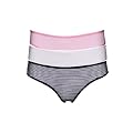 3 Pk Womens Organic Cotton Regular Bikini Brief Pant, Knickers Underwear