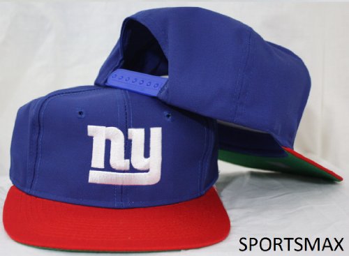 New York Giants Two Tone Plastic Snapback Adjustable Snap Back Hat / Cap