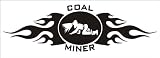 Coal Mining FLAMING FLAMES Decal Sticker