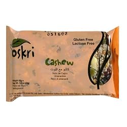 Oskri Cashew Bar, Gluten Free, 1.5-Ounce Bars (Pack of 20)