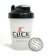 CLICK Espresso Protein Drink Shaker Cup with Wire Wisk Ball