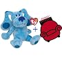 Ty Blues: Blue Clues Beanie Baby Plush Doll + Handy Dandy Notebook