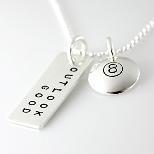 Magic 8 Ball inspired necklace