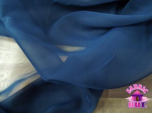 60" Wide Stylecrest Navy Blue Polyester Chiffon Fabric By The Yard