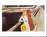 Girl on a Bridge by Edvard Munch Fine Art Print / Poster 28.00 x 20.00 in.