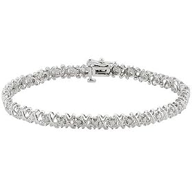 10KT WG 1.00CTW DIAMOND BRACELET by JTV
