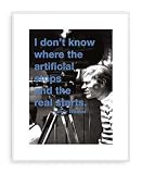 ポスター アンディ ウォーホル I don't know where the artificial stops and the real starts 額装済 アルミベーシックフレーム（ゴールド）