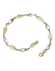14k rhodium plated yellow gold Leslies Two tone Bracelet