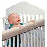 Hygienic Crib Rail Protector/Teething Guard by Toddler Shield - Natural