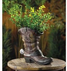 Zingz & Thingz Cowboy Lone Boot Planter