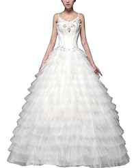 A-line V-neck Sleeveless Lace-Up Sequined Wedding Dress/Tunic 