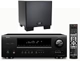 Denon AVR-1712 A/V Surround Receiver (Black) AND MartinLogan Dynamo 300 Home Theater and Stereo Subwoofer