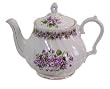 Teapot 6 Cup Capacity with Violet Floral Decor