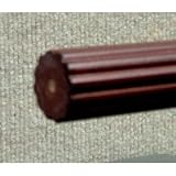 1-3/8 inch Wood Fluted Drapery Rod in Mahogany Finish - 4' long [CAPITOL CITY LUMBER]