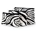 Zebra Print 3 Piece Cosmetic Makeup Bag Set Black & White