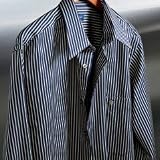 Striped Deep Tone Cotton Sport Shirt