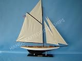Volunteer Americas Cup Races Classic Yachts Wooden Sailboat Nautical Decor Maritime... by Handcrafted Model Ships