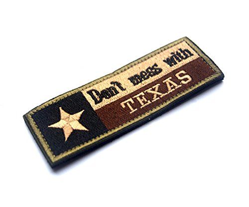 AS (4.5x1.5 Inches) Don't Mess with Texas Flag Tactical Patches Velcro, Military Patch / Morale Patch -1 Pieces!