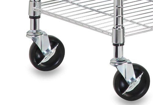 Honey-Can-Do Kitchen Cart with Wheels and Cutting Board