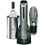 Cordless Electric Wine Opener with Wine Chiller, Pourer & Stopper
