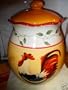 Colorful Ceramic Rooster Cookie Jar