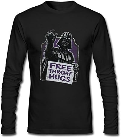 Yosni Star Wars Darth Vader Free Throat Hugs Customized Long TShirts for Mens Black M