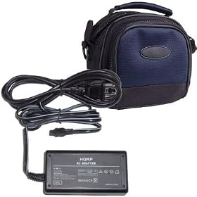 HQRP Accessory KIT compatible with Sony HandyCam DCR-SR10D / DCR-SR40 / DCR-SR42 / DCR-SR45 / DCR-SR42A Camcorder Incl. Deluxe Nylon Bag and AC Adapter