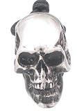 Realistic Detailed Skull Head Pewter Pendant Necklace