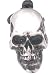Realistic Detailed Skull Head Pewter Pendant Necklace