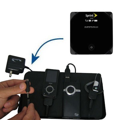 Gomadic Universal Charging Station for the Sierra Wireless AirCard W801 Mobile Hotspot and many other mobile devices - 2nd Generation Design - uses Gomadic TipExchange Technology - 4 tips included Gomadic Universal Charging Station for the Sierra Wireless AirCard W801 Mobile Hotspot and many other mobile devices - 2nd Generation Design - uses Gomadic TipExchange Technology - 4 tips included