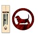 Basset Hound Wind Chimes X-SMALL Forest Green