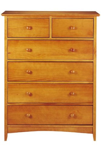 Hawthorne 37w 4 + 2 Drawer Chest, 48.5Hx37W, OAK