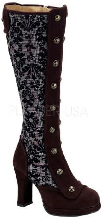 Steampunk Victorian Tweed Platform Boot - 8