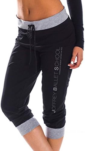 Terry Warm-Up Capri (Small, Black &amp; Grey)