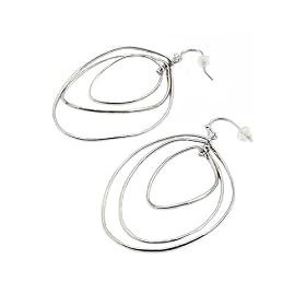 Silver Tone Triple Circle 2