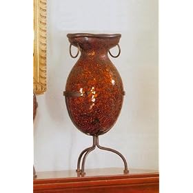 Nineteen Inch Glass Mosaic Vase