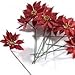 Pack of 12 Christmas Red Glitter Artificial Poinsettia Picks by Factory Direct Craft - Christmas Tree Decorations and Holiday Flower Arrangements (6 inches high)
