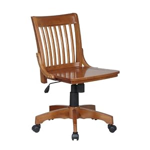 Wood Office Chair - Deluxe Armless Wood Bankers Chair - Office Star - 101