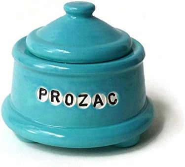 Handmade Ceramic Turquoise Jar with Feet -PROZAC