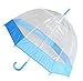 Blue Trim Clear Umbrella, Clear Bubble Umbrella, Dome Umbrella