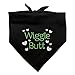 Graphics and More Wiggle Butt with Hearts Dog Pet Bandana - Black