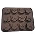 Yunko Bakeware 12 Cavity Owl Shape Silicone Chocolate Mold Ice Cube Jelly Mold Candle Mold